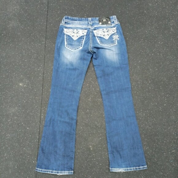 MISS ME jeans Mid Rise Boot Cut size 27 Inseam 31 - Picture 2 of 7